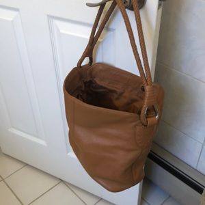 Genuine Tan leather Shoulder Bag